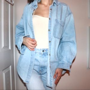 Eddie Bauer denim button up long sleeve